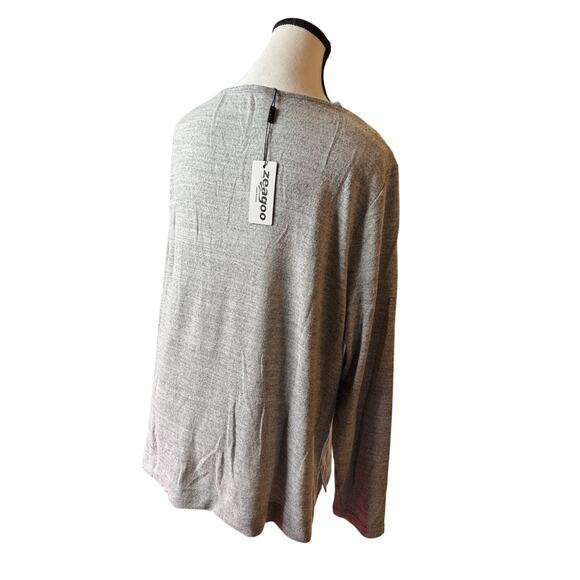 Zeagoo  Casual Tunic Tops Long Sleeve Shirts for Leggings V Neck Button xxl NWT - Picture 3 of 4